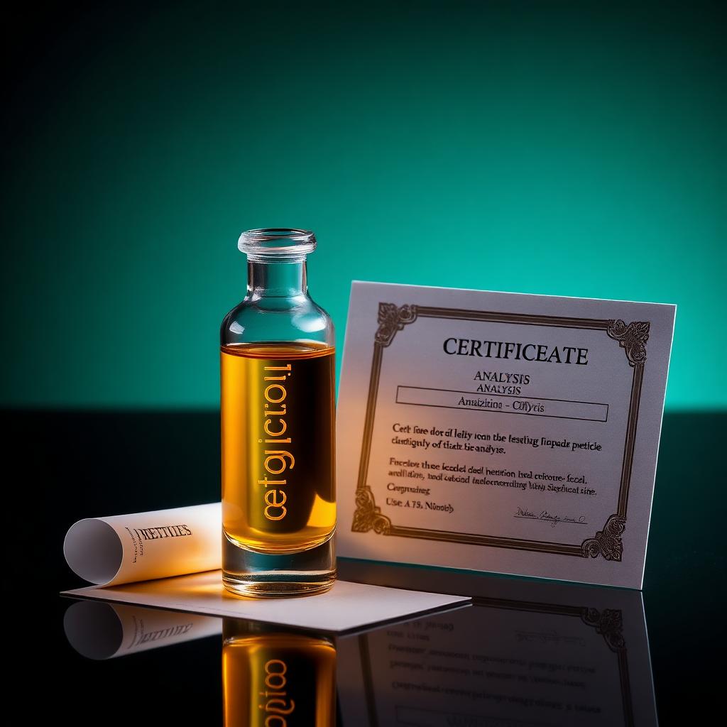 Medical-grade peptide vial with certificate of analysis